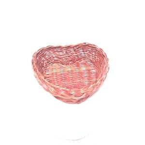 Heart Shaped Wicker Basket